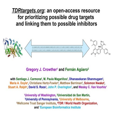 TDRtargets.org: an open-access resource for prioritizing possible drug target...