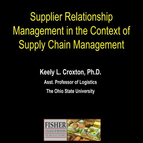 Supplier Relationship Management 