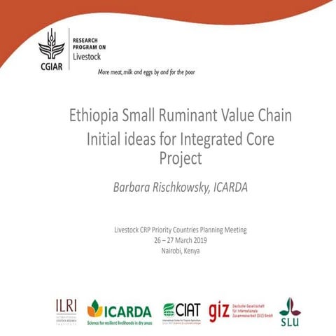 Ethiopia small ruminant value chain initial ideas for integrated core project