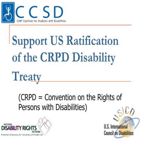 Support US Ratification of the CRPD Disability Treaty | PPT