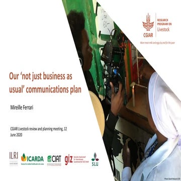 Our ‘not just business as usual’ communications plan