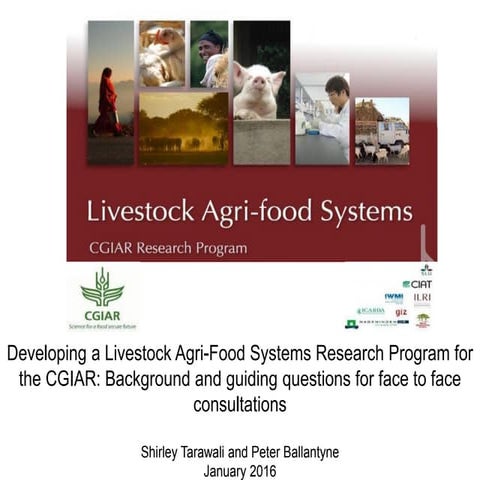 Developing a Livestock Agri-Food Systems Research Program for the CGIAR: Back...