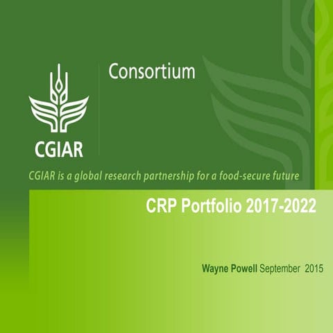 CRP portfolio 2017-2022 - Wayne Powell