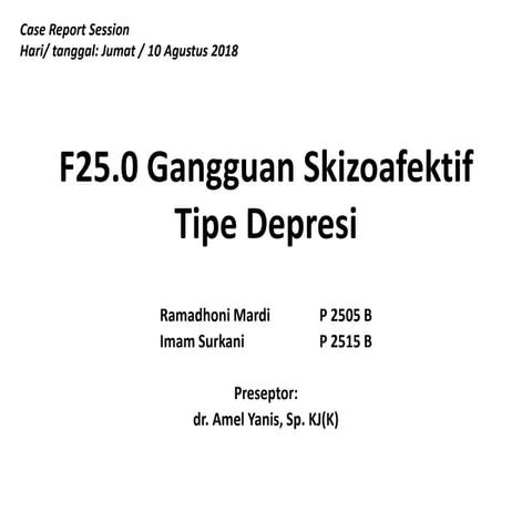 Crs skizoafektif tipe depresi
