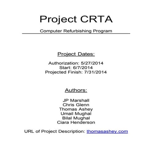 CRTA Project | DOCX