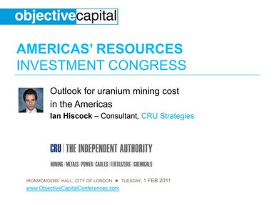 Outlook for uranium cost in the Americas