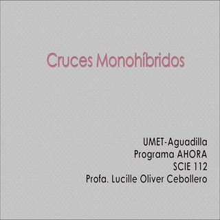 Cruces monohíbridos