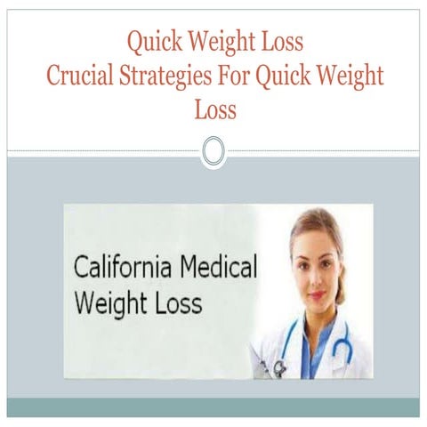 Crucial strategies for quick weight loss
