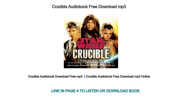 Crucible Audiobook Free Download mp4