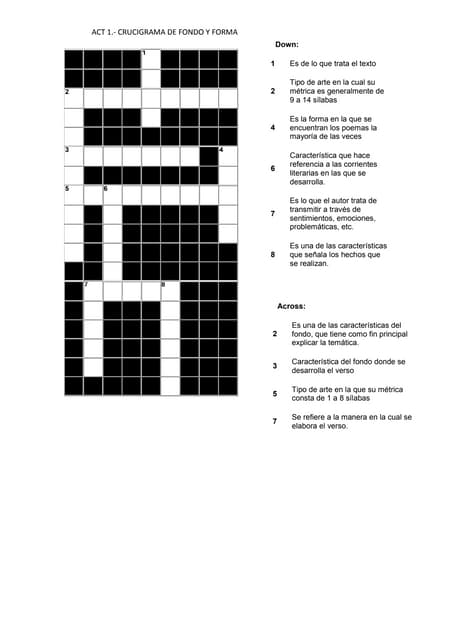 Crucigrama rte griego