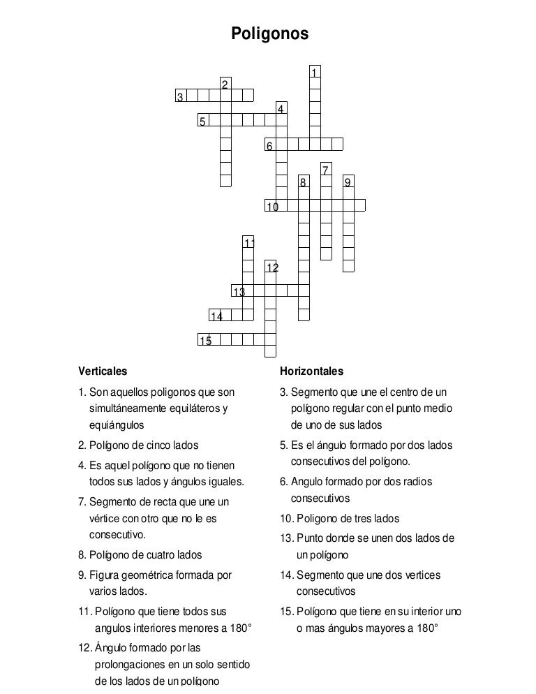 Crucigrama Poligonos
