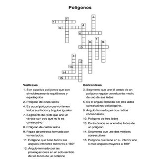 Crucigrama poligonos