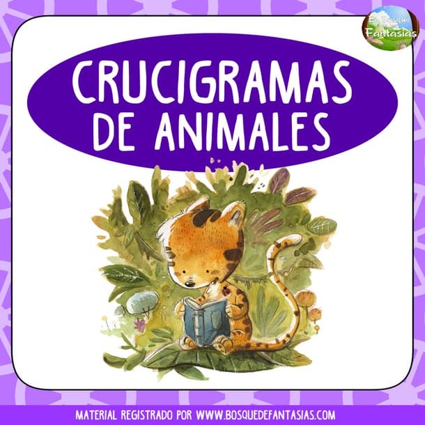 Crucigramas animales en mayúscula.