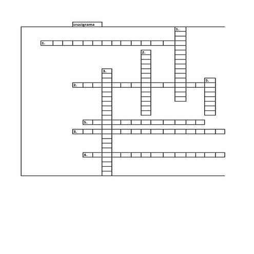 Crucigrama sin resolver