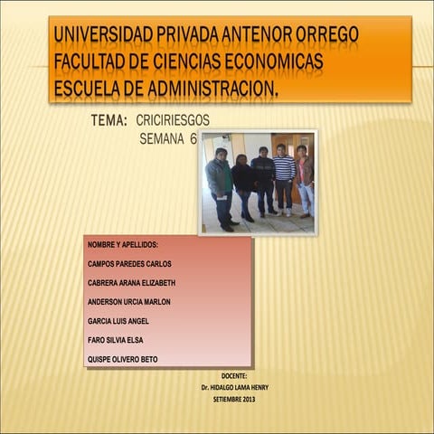 Cruciriesgos semana 6