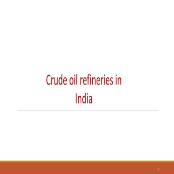 Crude oil refineries in india