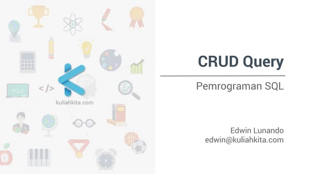 Pemrograman SQL - CRUD Query