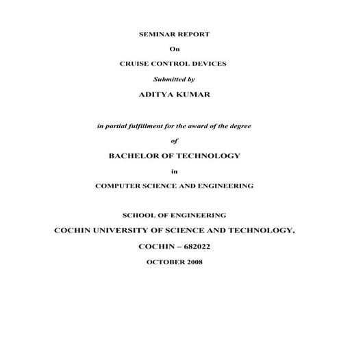 Cruise control devices