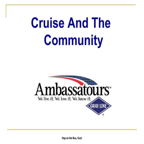 Canada New England Cruise Symposium Cruise In The Community   Dennis Campbell