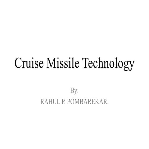 Cruise missile technology.ppt