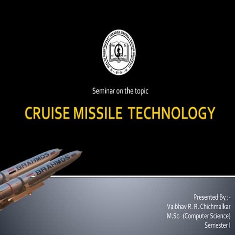 Cruise Missile Technology Seminar Presentation