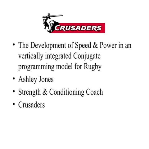 Crusaders Training Programme