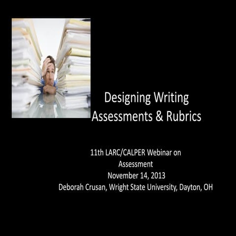 Designing Writing Assessments and Rubrics with Dr. Deborah Crusan 