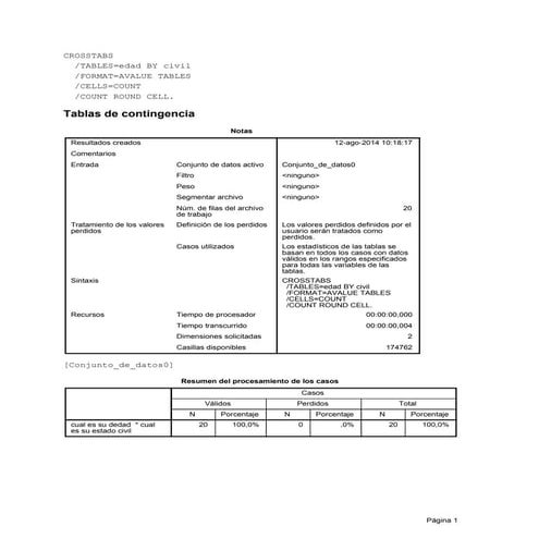 Tablas de contingencia | PPTX
