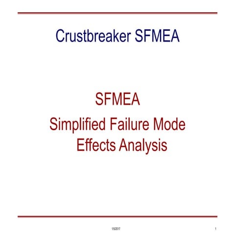 Crustbreaker kaizen &amp;  sfmea