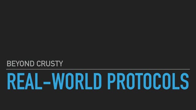 dotSwift 2016 : Beyond Crusty - Real-World Protocols