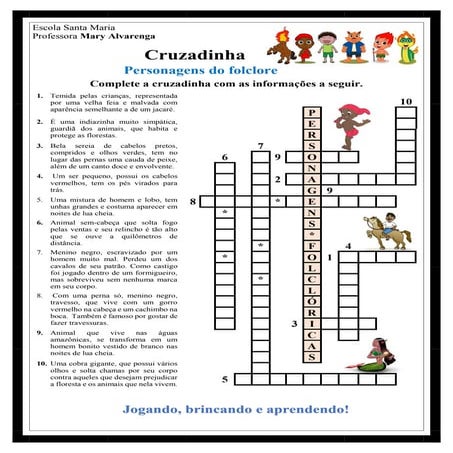 Cruzadinha - Personagens do Folclore.