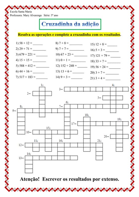 Percorrendo a trilha com as quatro operações | PDF