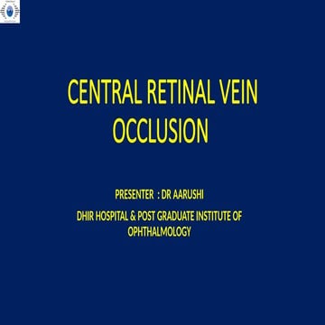 Central retinal vein occlusion CRVO | PPTX