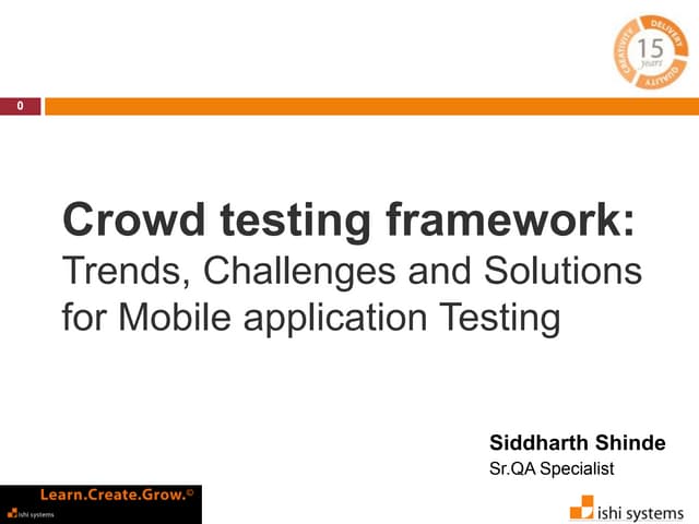 Crowd Testing Framework : Mobile Ap...