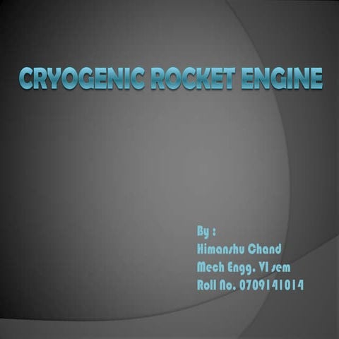 Cryogenic rocket engine