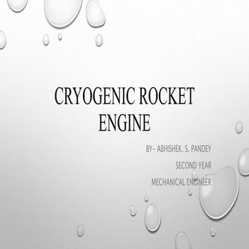 Cryogenic rocket engine