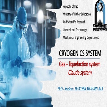 Cryogenics system claude system for .pptx
