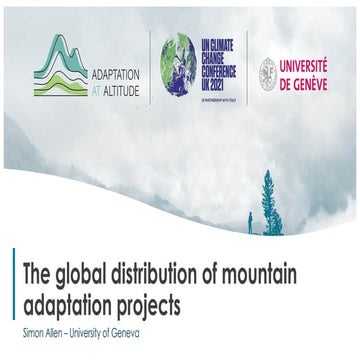 The global distribution of mountain adaptation projects by Simon Allen
