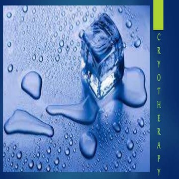 Cryotherapy