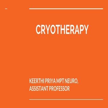 Cryotherapy