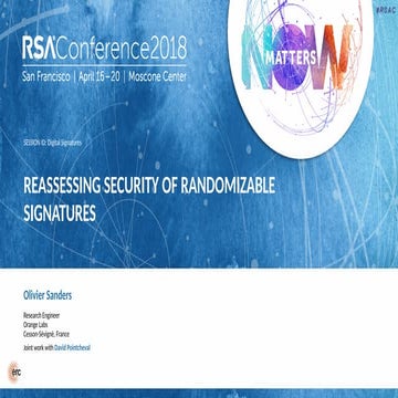 Digital Signatures: Reassessing security of randomizable signatures