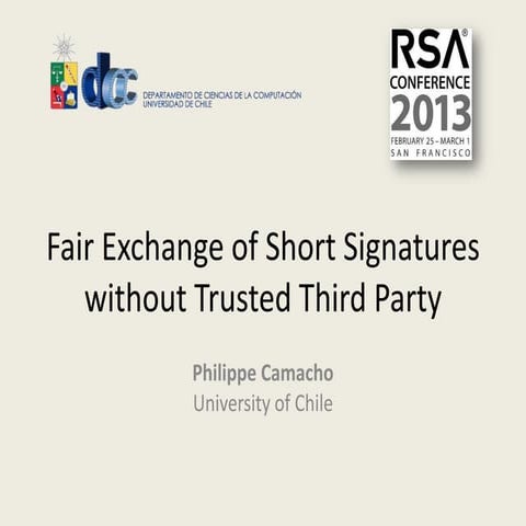 Fair Exchange of Short Signatures without Trusted Third Party
