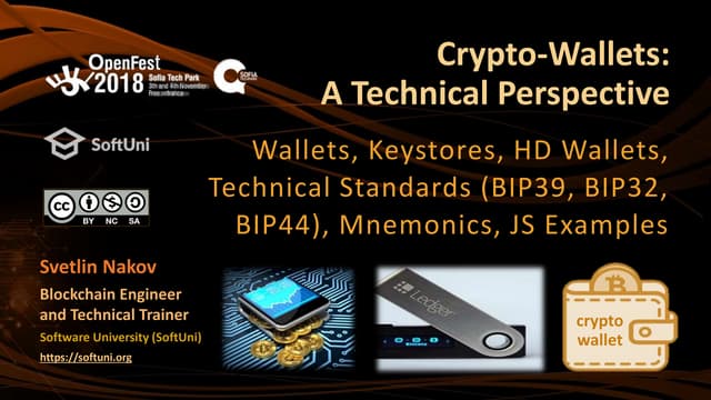 Crypto Wallets: A Technical Perspective (Nakov at OpenFest 2018)
