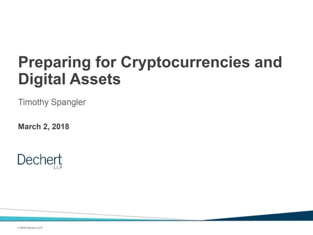 An Introduction to Cryptocurrency Funds | Timothy Spangler | Lunch & Learn