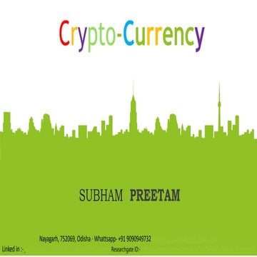 Cryptocurrency A brief History