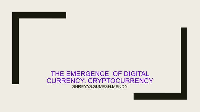 Cryptocurrency 