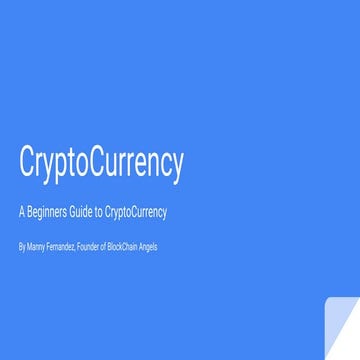 Cryptocurrency -A beginner's guide 