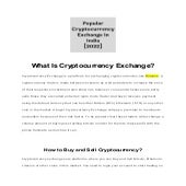 Cryptocurrency Exchange - How to Buy and Sell Cryptocurrency in India.pdf