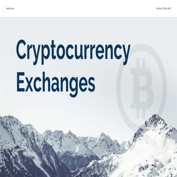 Cryptocurrency Exchanges - An Introduction
