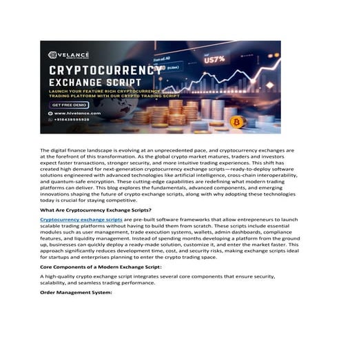 Cross Chain Crypto Exchange Script – Proven Scripts for High-Performance Trad...